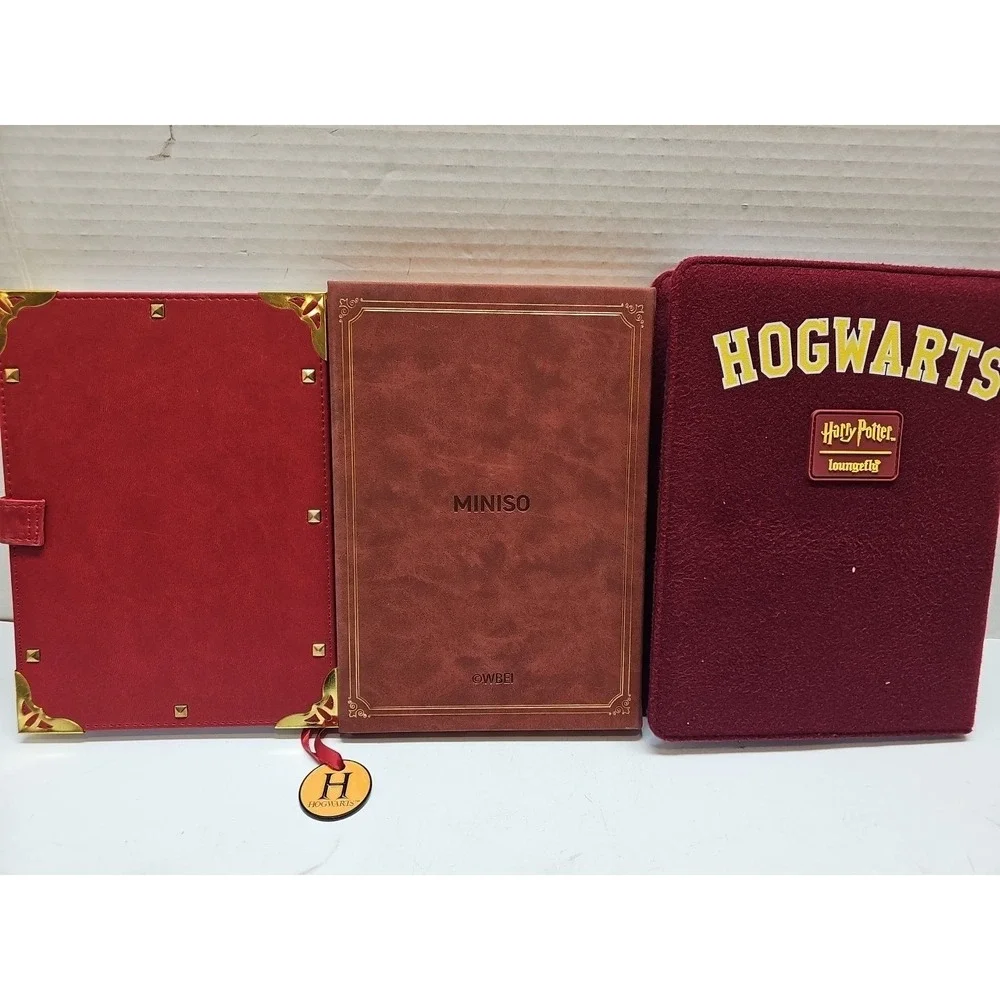 Lot Of 11 Harry Potter Hogwarts Journal Note Book Embossed Faux Suede